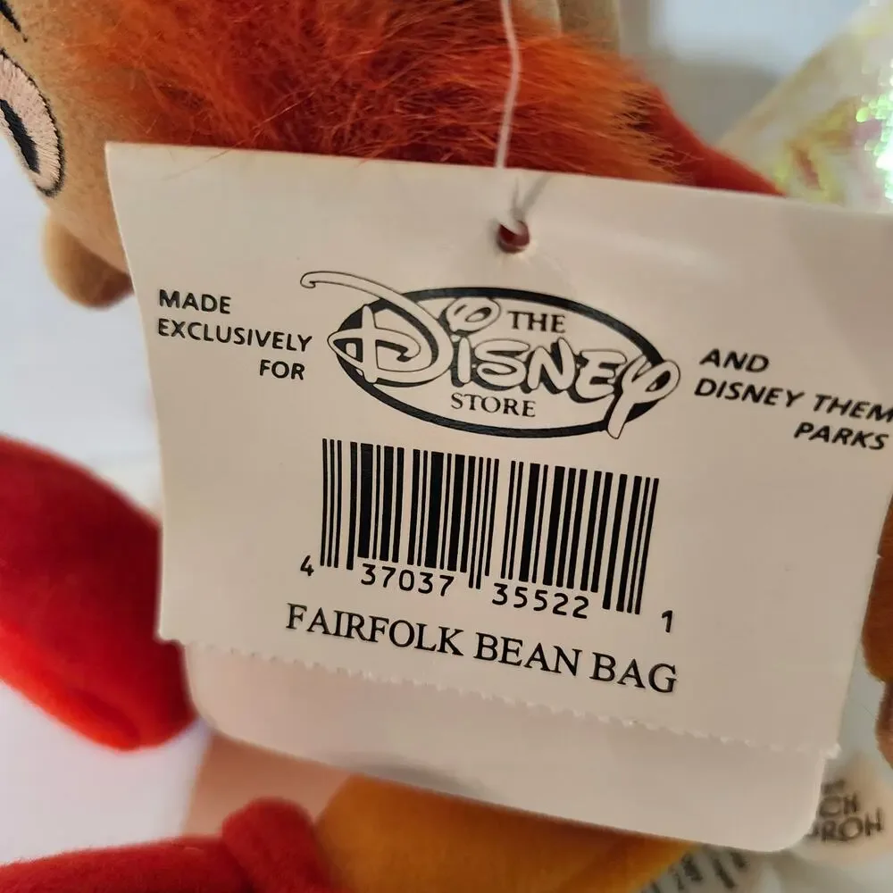 Disney Store Black Cauldron Fairfolk Bean Bag Plush NWT Rare Disney